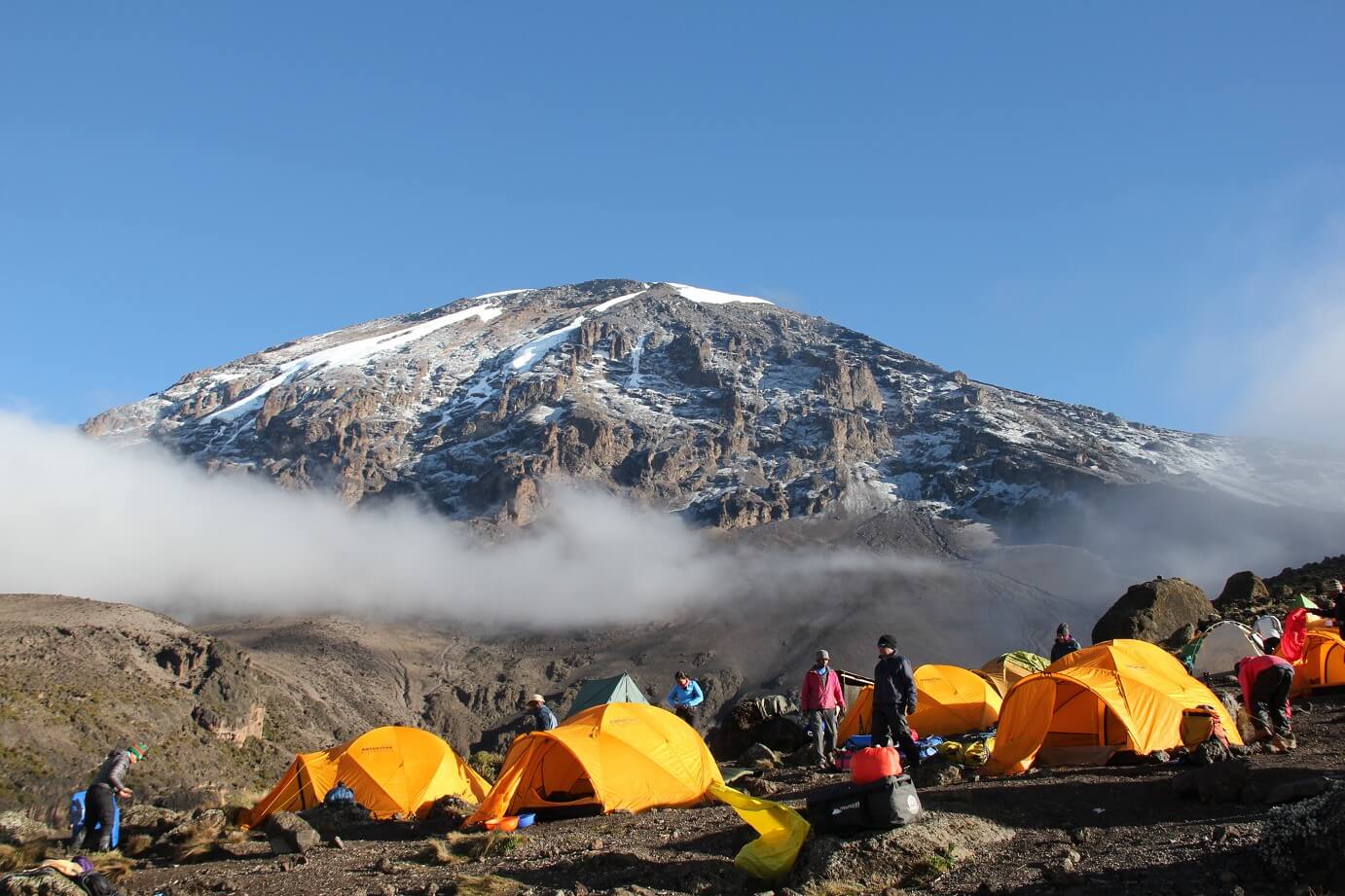 karanga valley camp on kilimanjaro